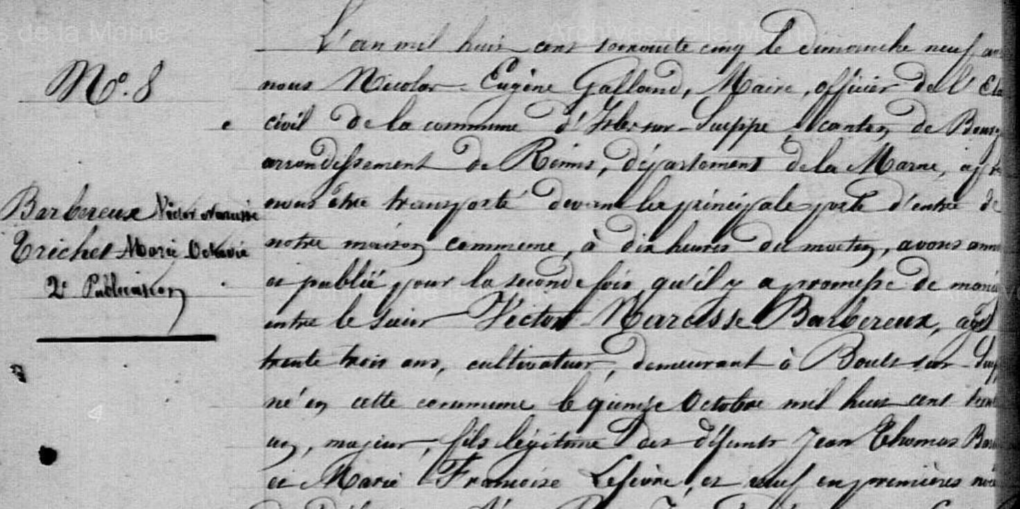 Mariage Barbereux Victor Narcisse - Trichet Marie Octavie 1.jpg